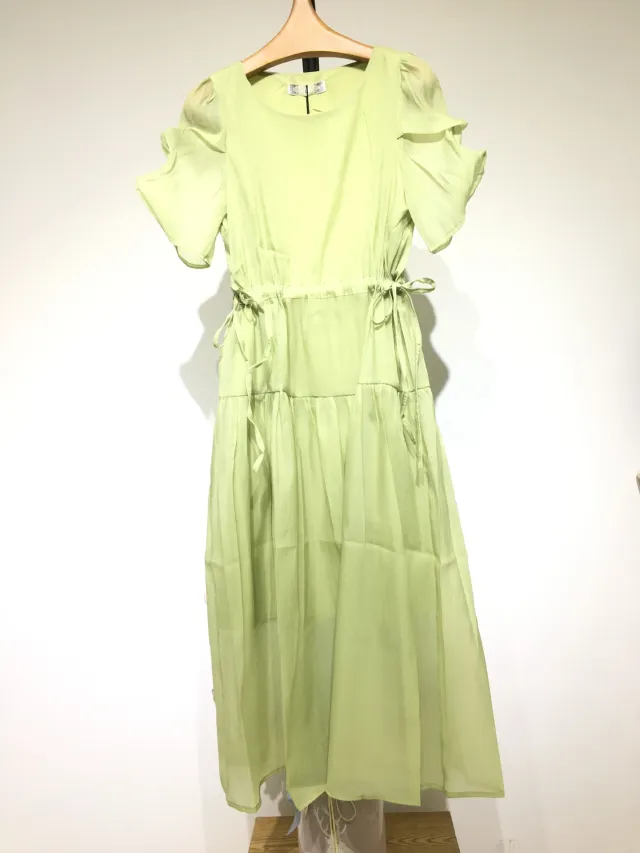 Long Dress French Fairy Unique And Gentle Green - Shop at LoveMi