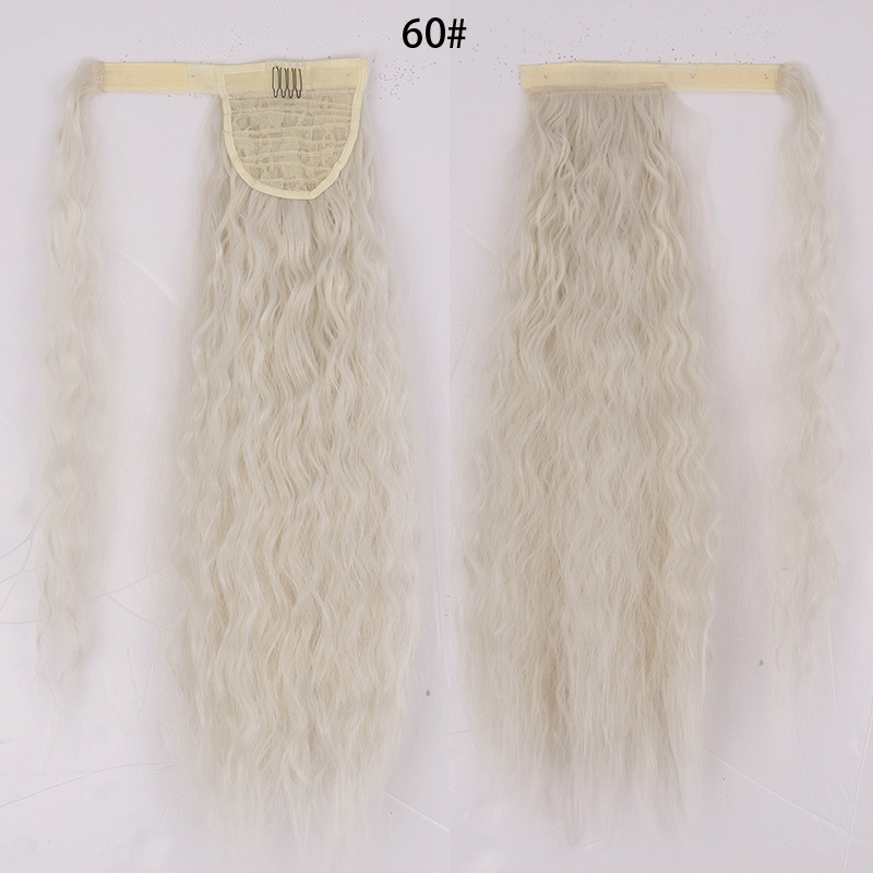 Ponytail Wig Water Wave Velcro Banding Chemical Fiber High Temperature Silk — foto 34