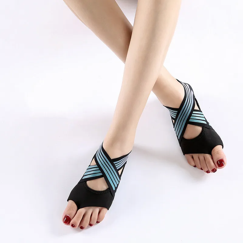 Professional Non-slip Gym Yoga Shoes Flat Soft Anti-slip Sole Ballet Fitness Dance Shoes Pilates Yoga Shoes Socks - Green