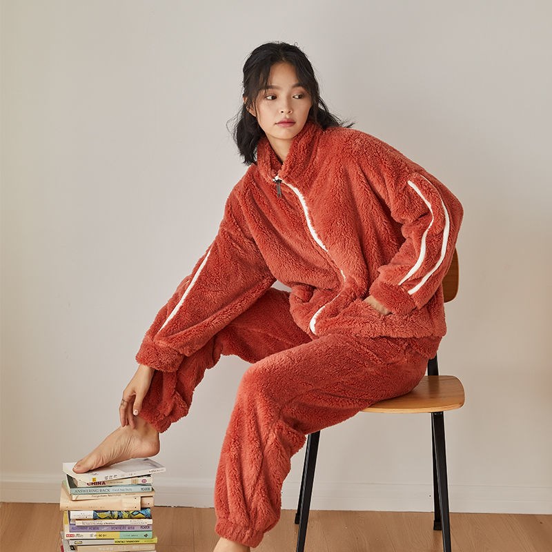 Title 6, Coral Velvet Thickened Pajamas Women Autumn And...