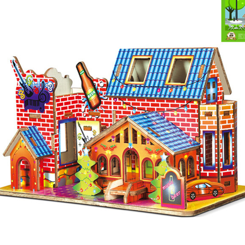 Title 1, Wood Jigsaw 3D DIY Model Creativity