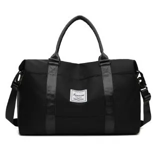 Travel Duffel Bags Sports Fitness Gym Tote Bag Women Weekender Overnight Bag Black - Shop at LoveMi
