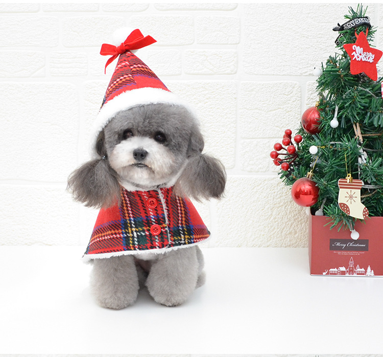 Christmas Knitted Turtleneck Dog Sweater Christmas Red Hedging Pet Winter Coat Clothes Holiday Dog Warm Clothing