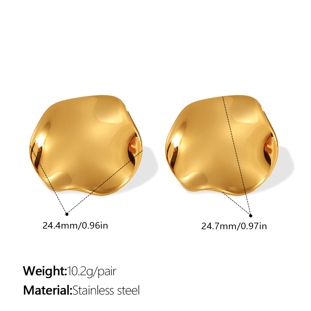 Vintage Woven Texture Four Leaf Clover Stud Earrings 3D Stereo Design, Delicate & Luxurious... thumbnail 5