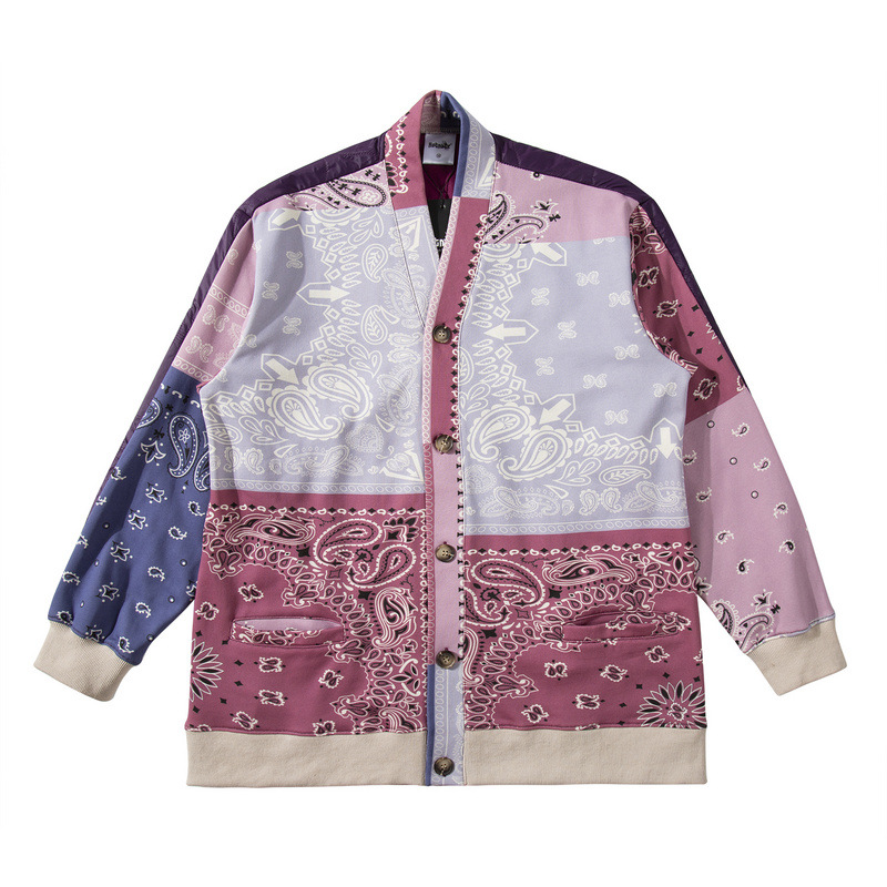 Cashew Flower Patchwork Cardigan Robe High Street Jacket