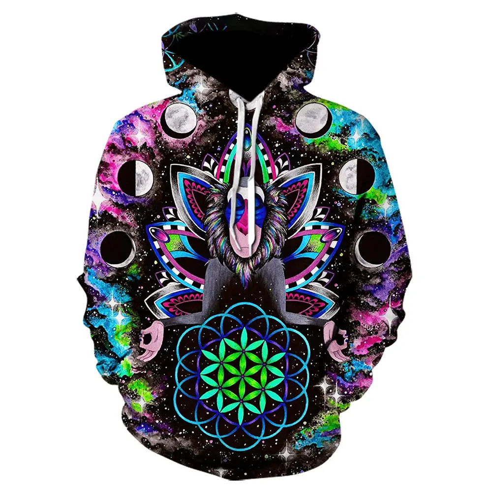 Abstract Line Splash Ink 3D Printed Pullover Hoodie