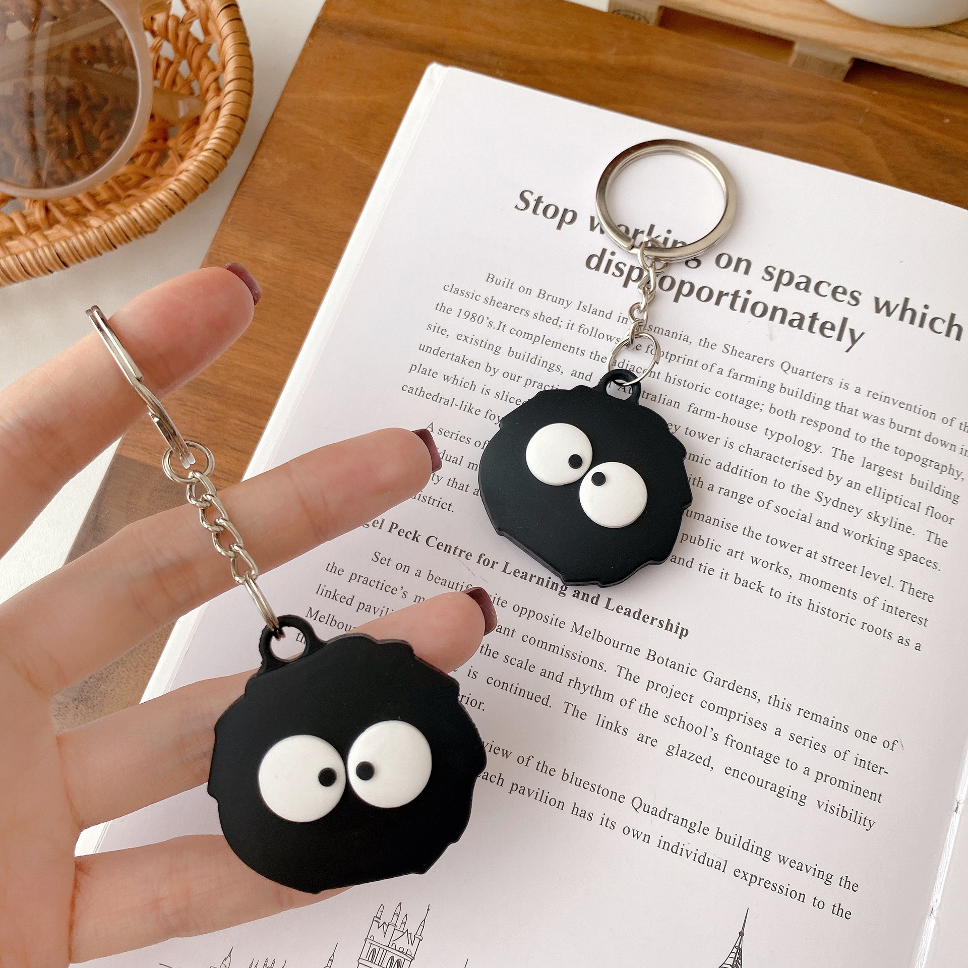 Black Briquettes Keychain