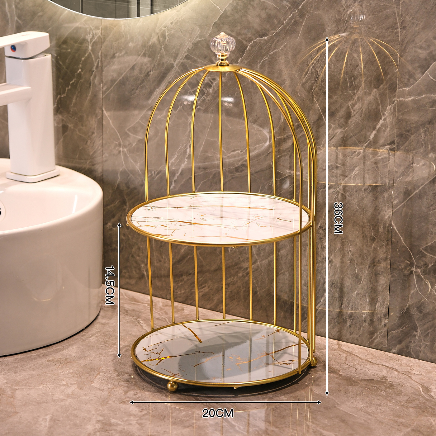 Bird Cage Bathroom Organizer