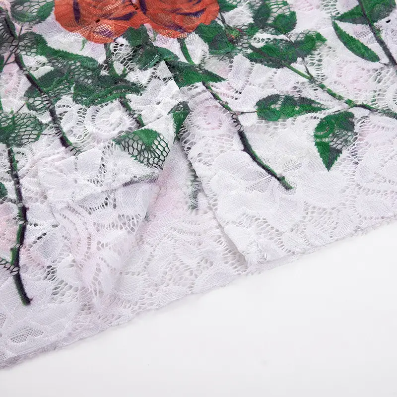 Euramerican Lace Hollow Out Embroidery Temperament Slim Dress