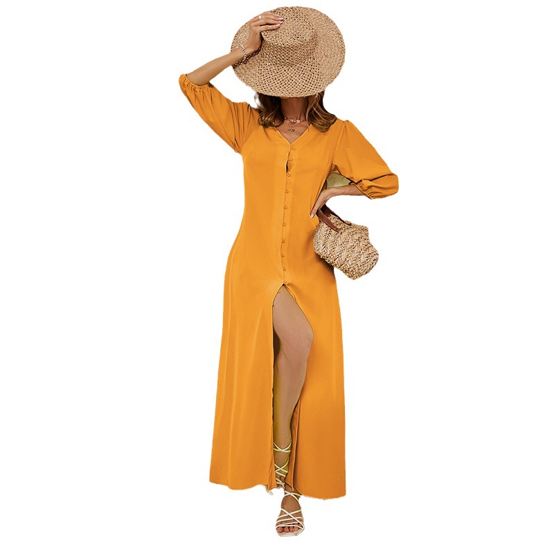 Women's V-neck Mid-length Elegant Dress