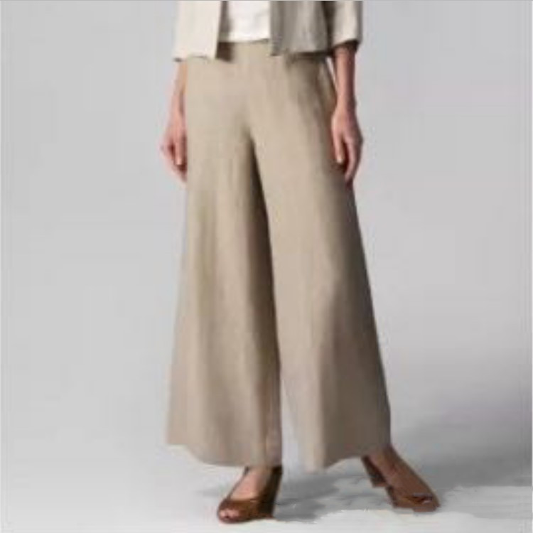 Title 3, Pantaloni larghi donna casual, vita elastica, t...