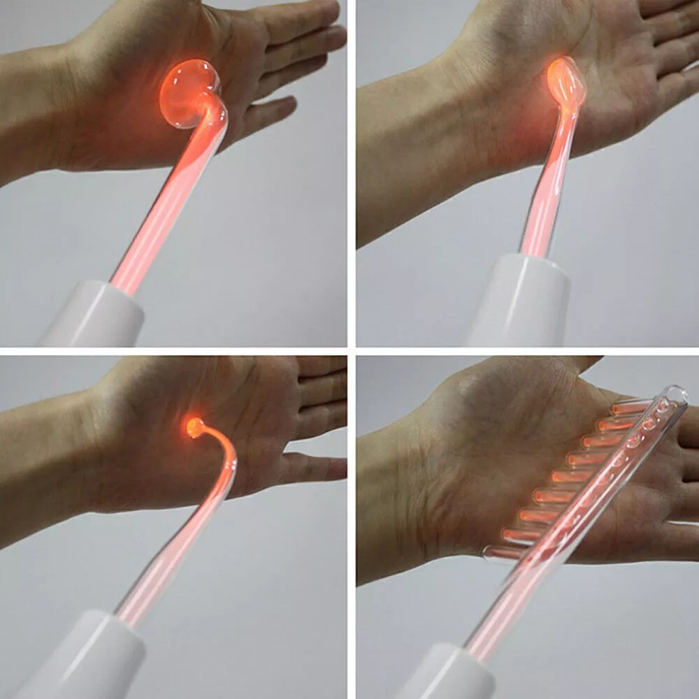 Portable High Frequency Electrotherapy Skin Therapy Wand Machine Acnes Remove