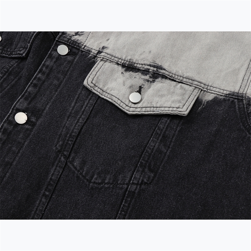 Women's Loose Versatile Ombre Work Denim Jacket Top