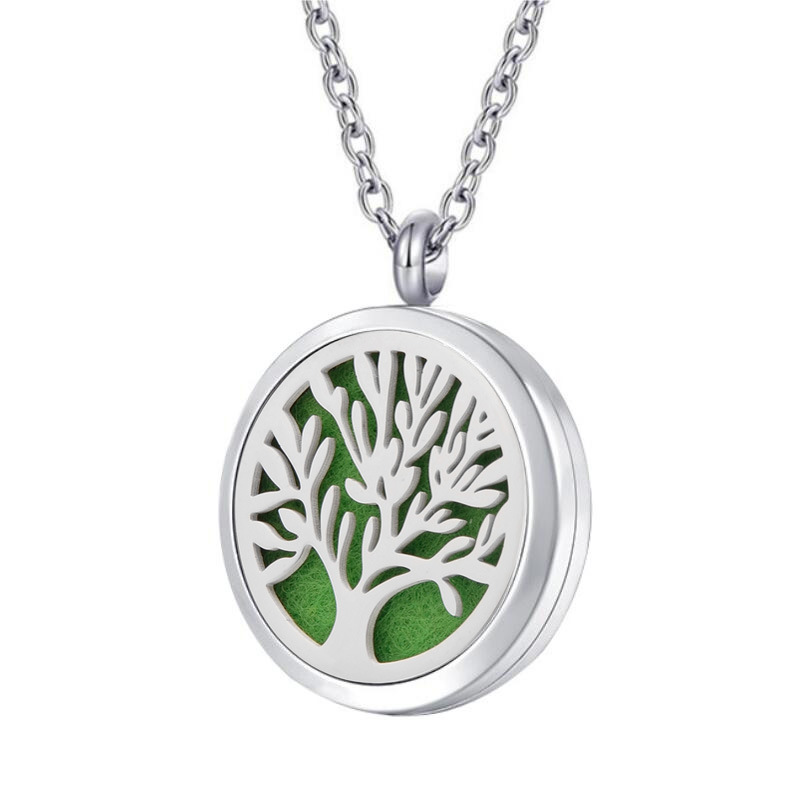 Title 2, Pendentif Arbre de Vie Creux en Acier Inoxydabl...