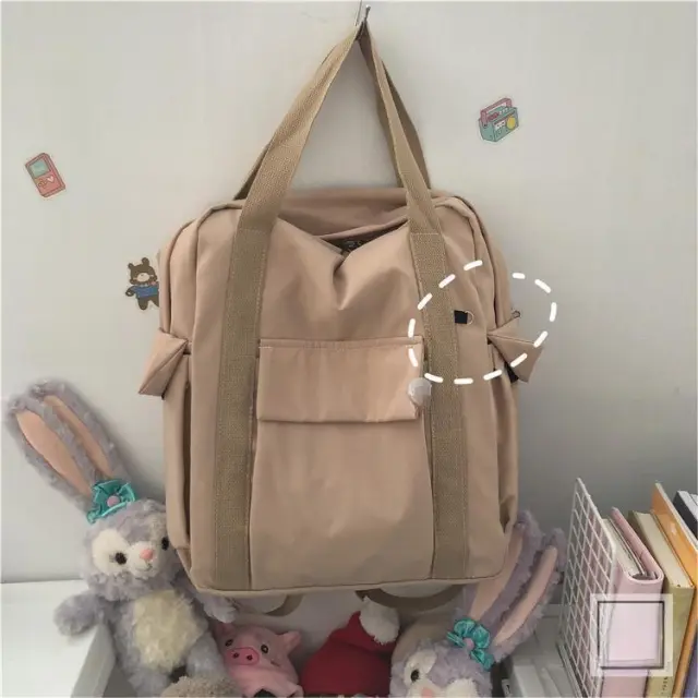 Sen Department Of Literature And Art Small Schoolbag Girl Khaki - Shop at LoveMi