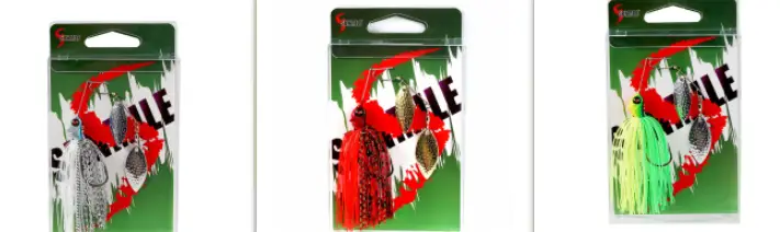 Rotating Composite Sequin Head Heavy Beard Guy Bionic Hard Bait Bass Hook