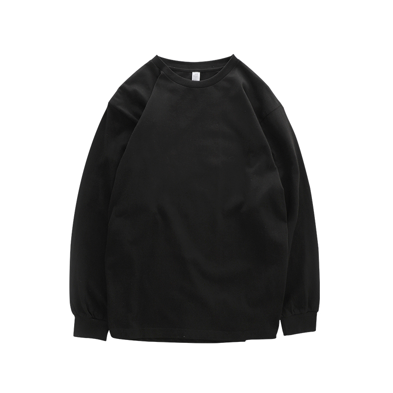 Pure Cotton Loose Sweater Solid Color Bottoming Shirt