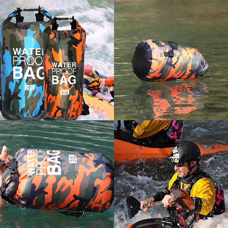 Outdoor Waterproof Bag Camouflage Polyester Double Shoulder Bag Portable