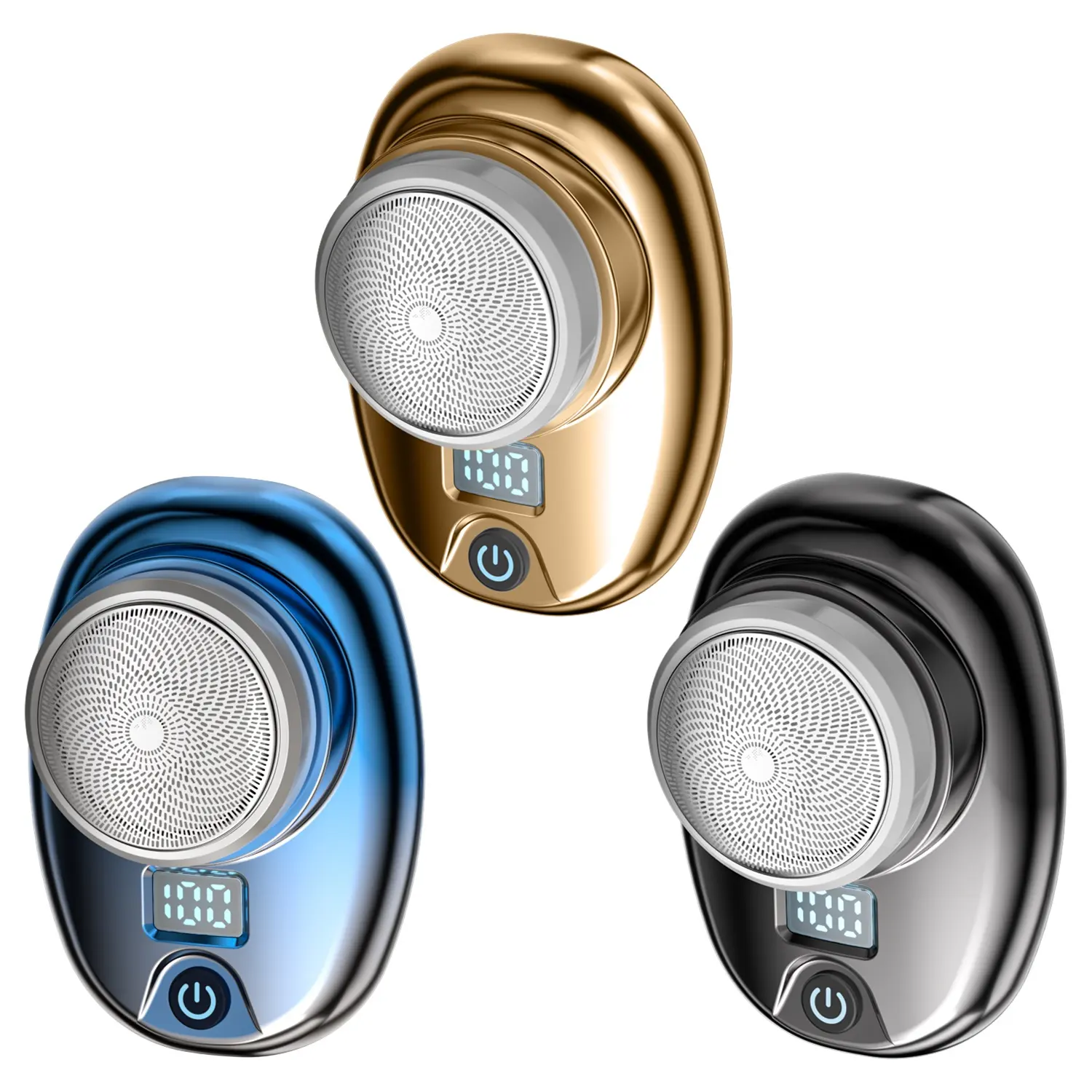 Gold-Blue-Black Color Options Portable Electric Shaver