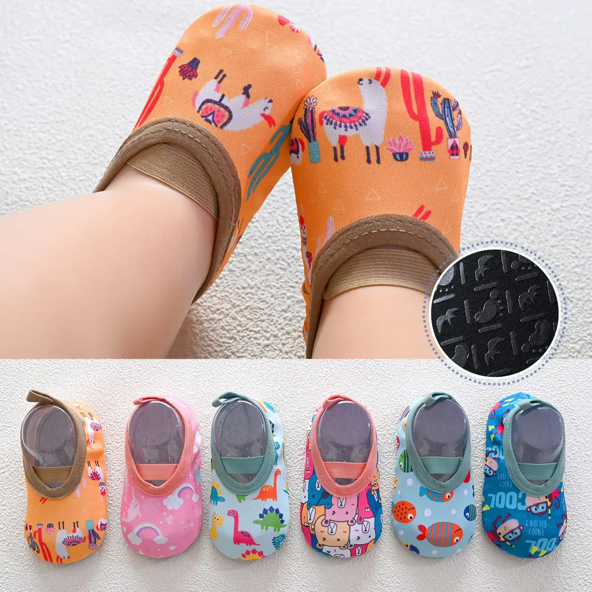 Cartoon Print Non-slip Baby Indoor Shoes