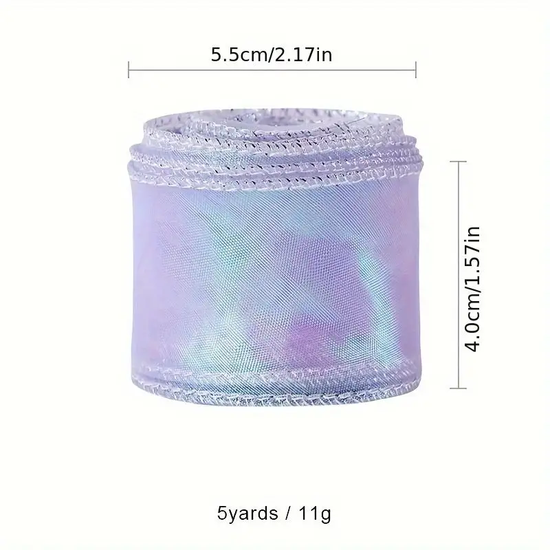 Three Rolls Fishtail Organza Sheer Ribbon