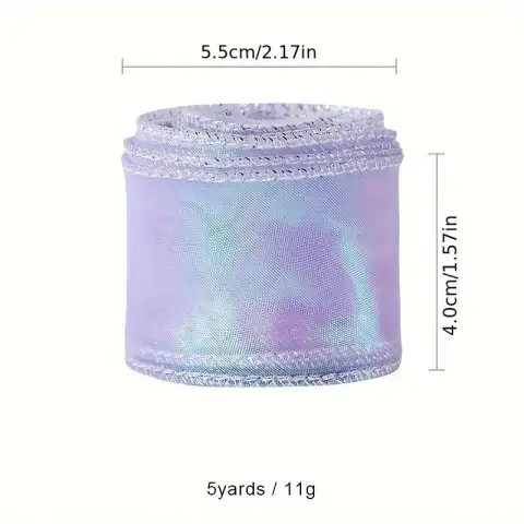 Three Rolls Fishtail Organza Sheer Ribbon