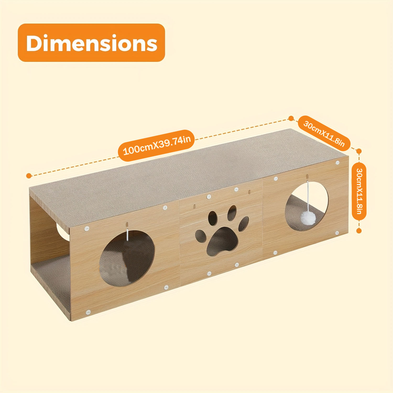 MUlti Hole Fun Cat Tunnel With Scratching Board And Game Pom Pom Cat Tunnel House, Interactive Cat Scratching House, Self improvement Drilling Hole... Cat Tunnel Cat House - Shop at LoveMi
