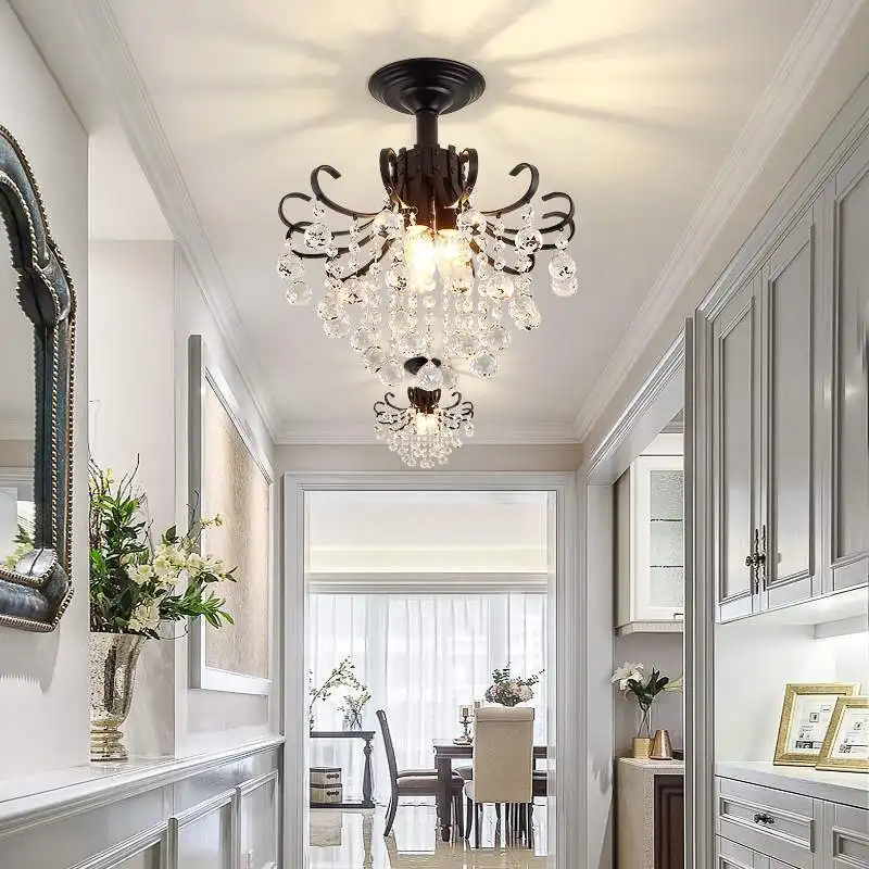 European Light Luxury Small American Restaurant Crystal