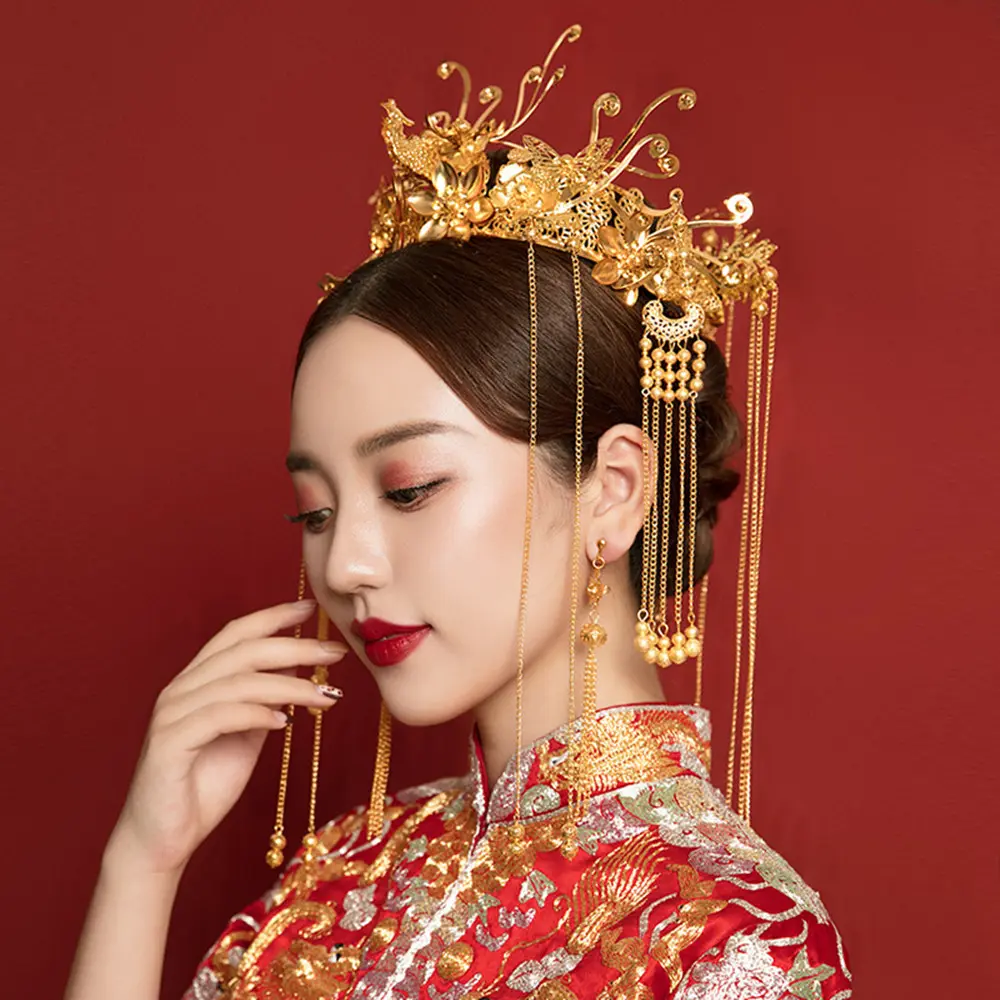 Headdress Wedding He Clothing Hair Accessories Antique Crown Gold