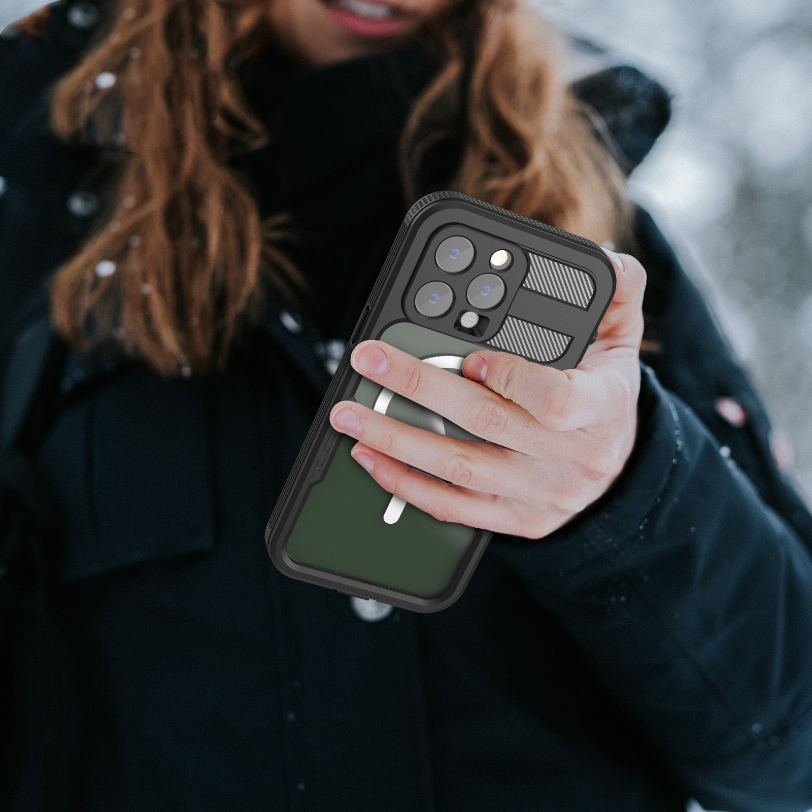 Magnetic Fully Sealed Waterproof And Dustproof Mobile Phone Case