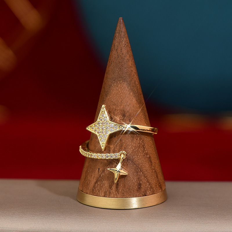 Premium Zircon Mans Star Emerald Ring