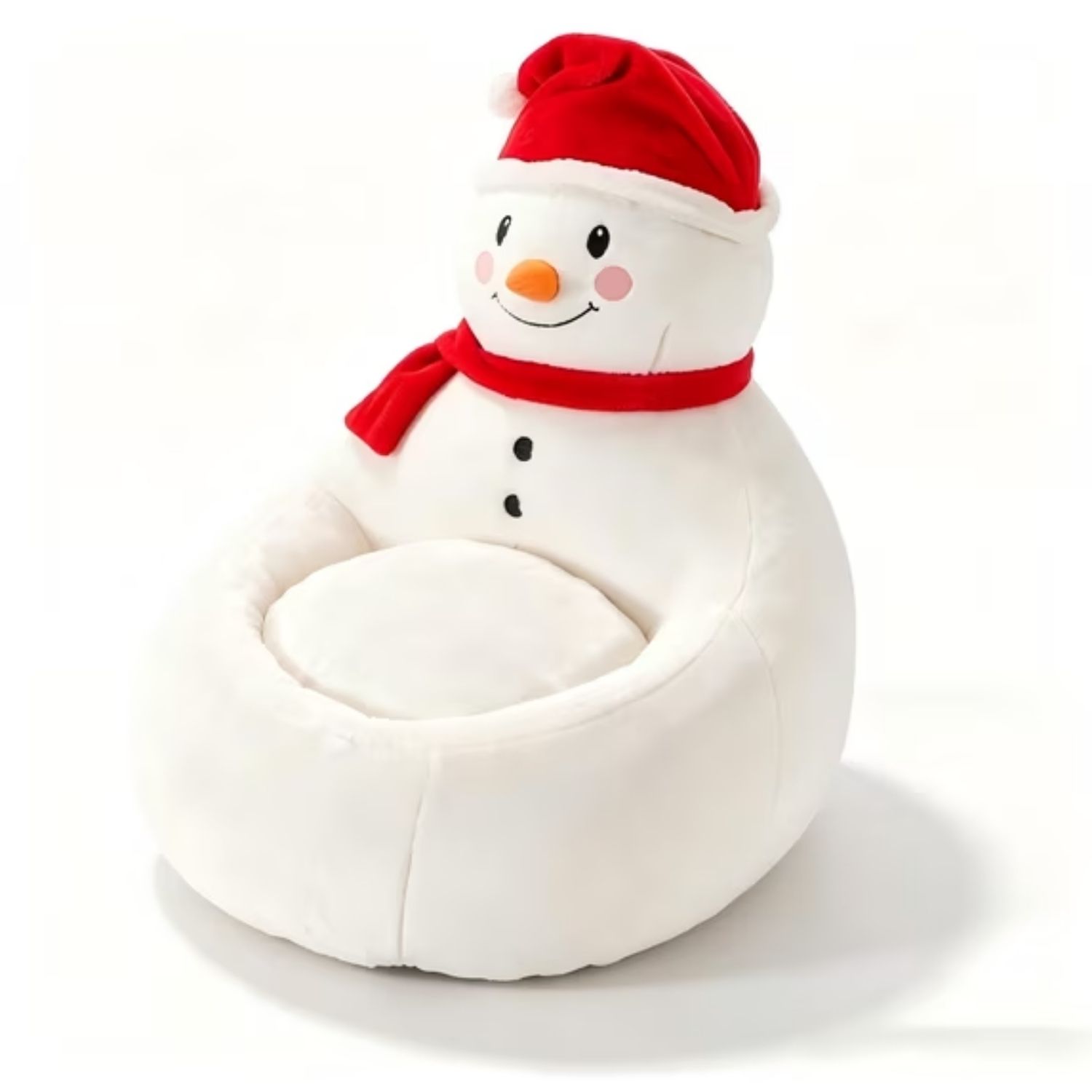 Kids Christmas Bean Bag Chair, Lazy Sofa With Removable Cushion, Soft Comfy Couch For Bedroom Living Room Holiday Decoration image 3