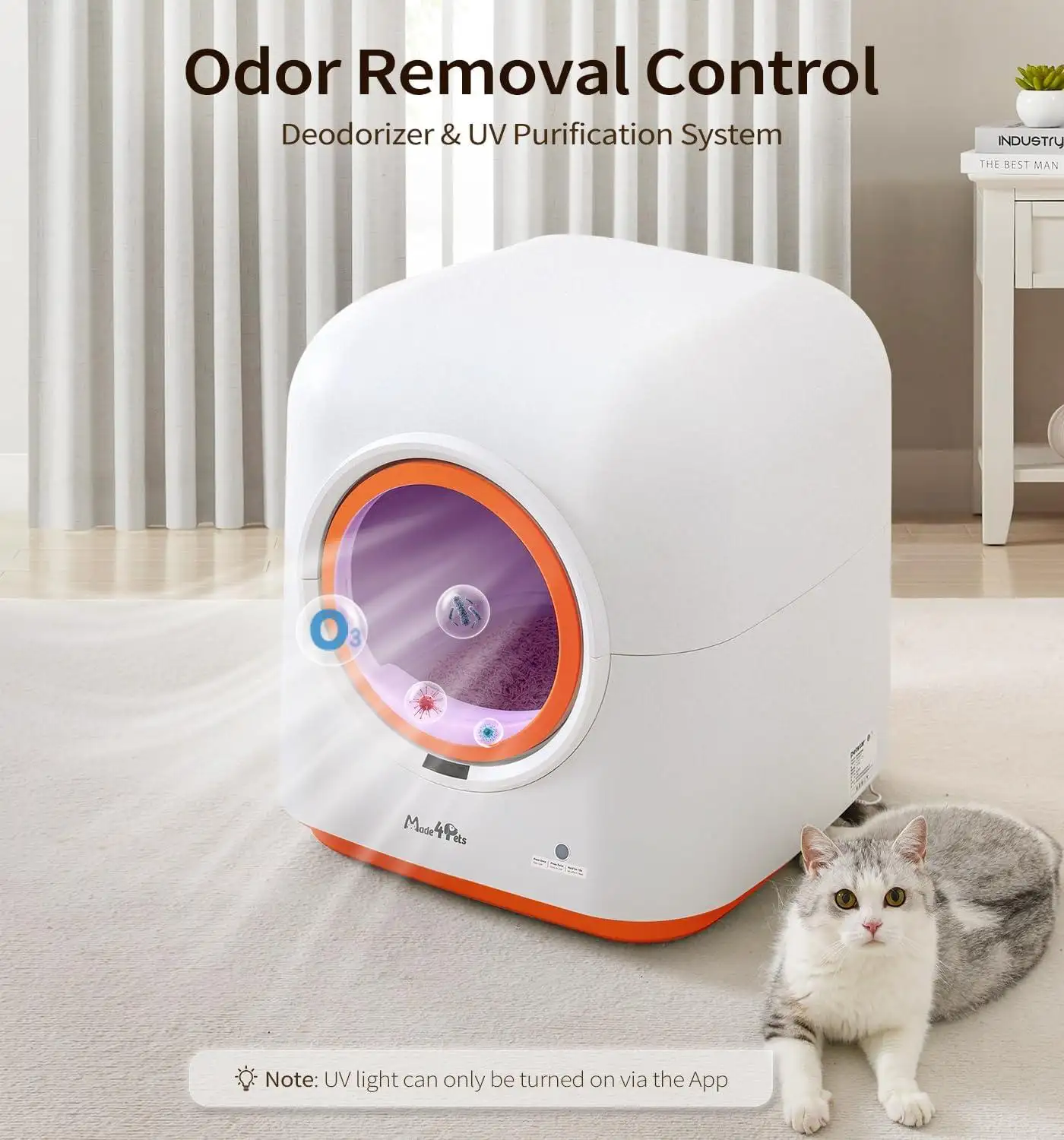 60L Automatic Cat Litter Box, Smart App