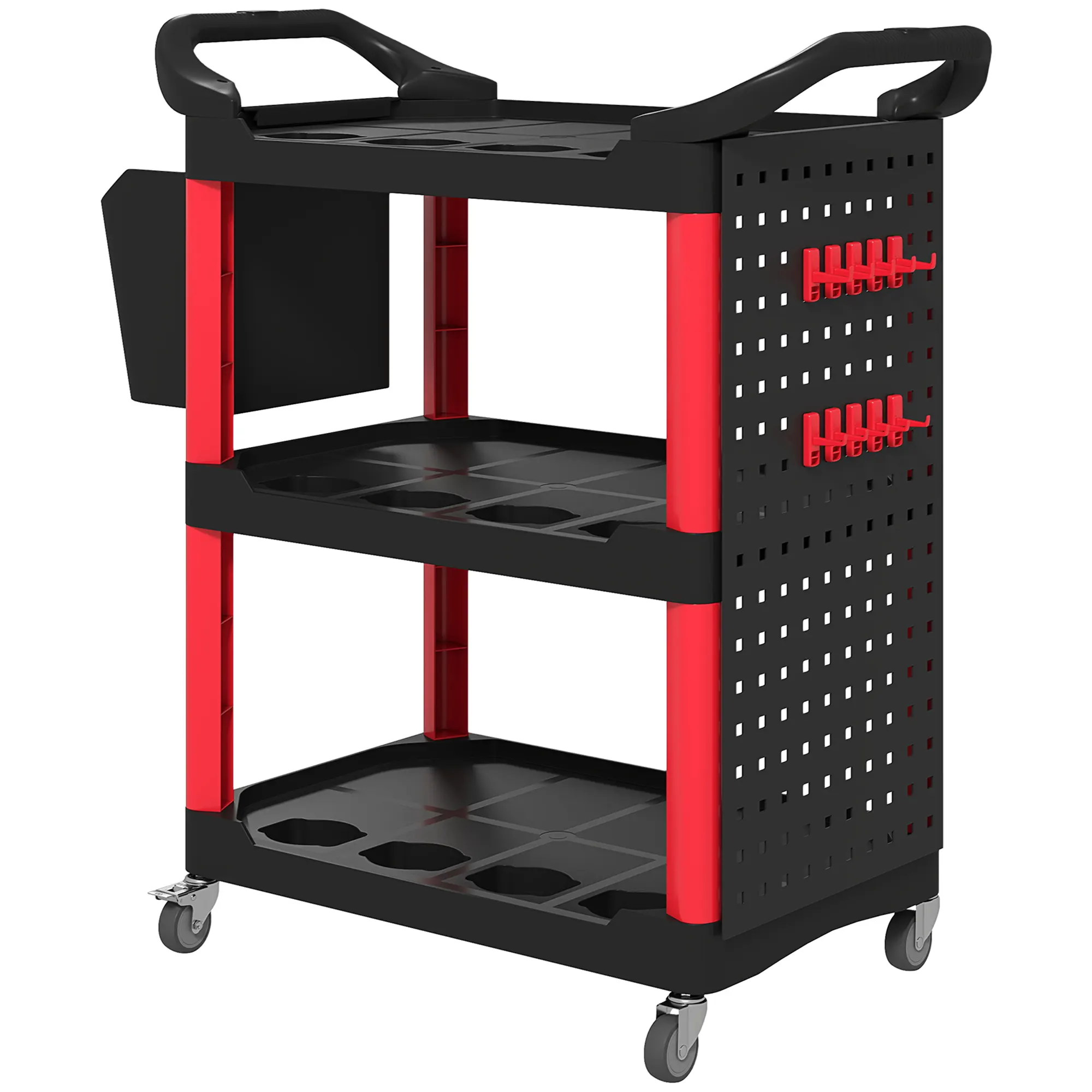 3-Tier Rolling Tool Cart, 200 LBS Capacity