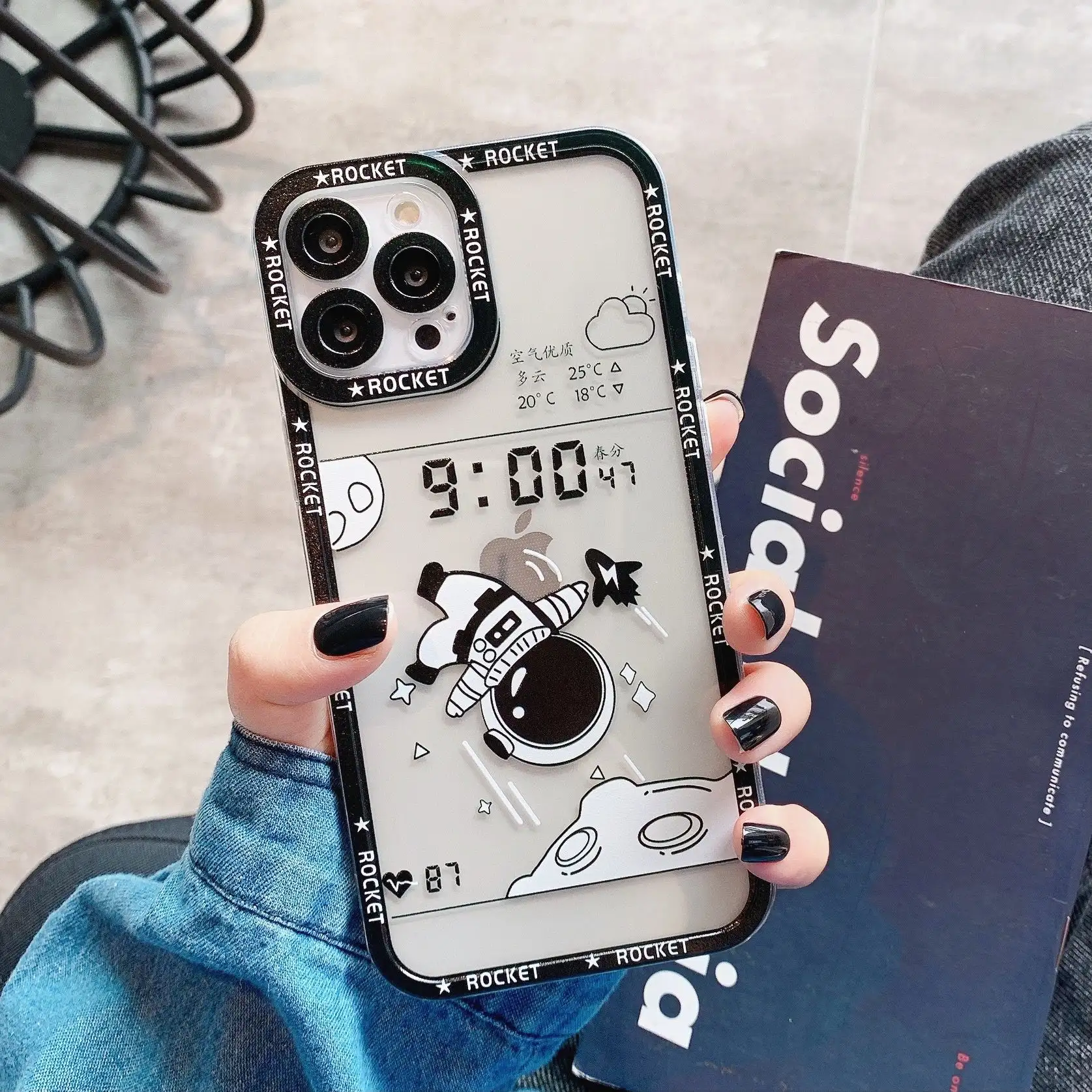 Angel Eyes Astronaut Phone Case Fine Hole Soft