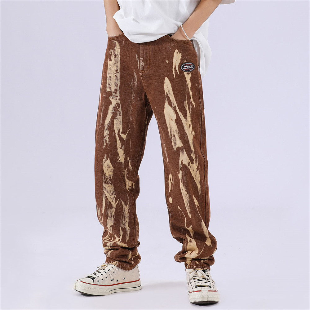 Title 7, Nine Points broek met losse sprayverf en inktsp...