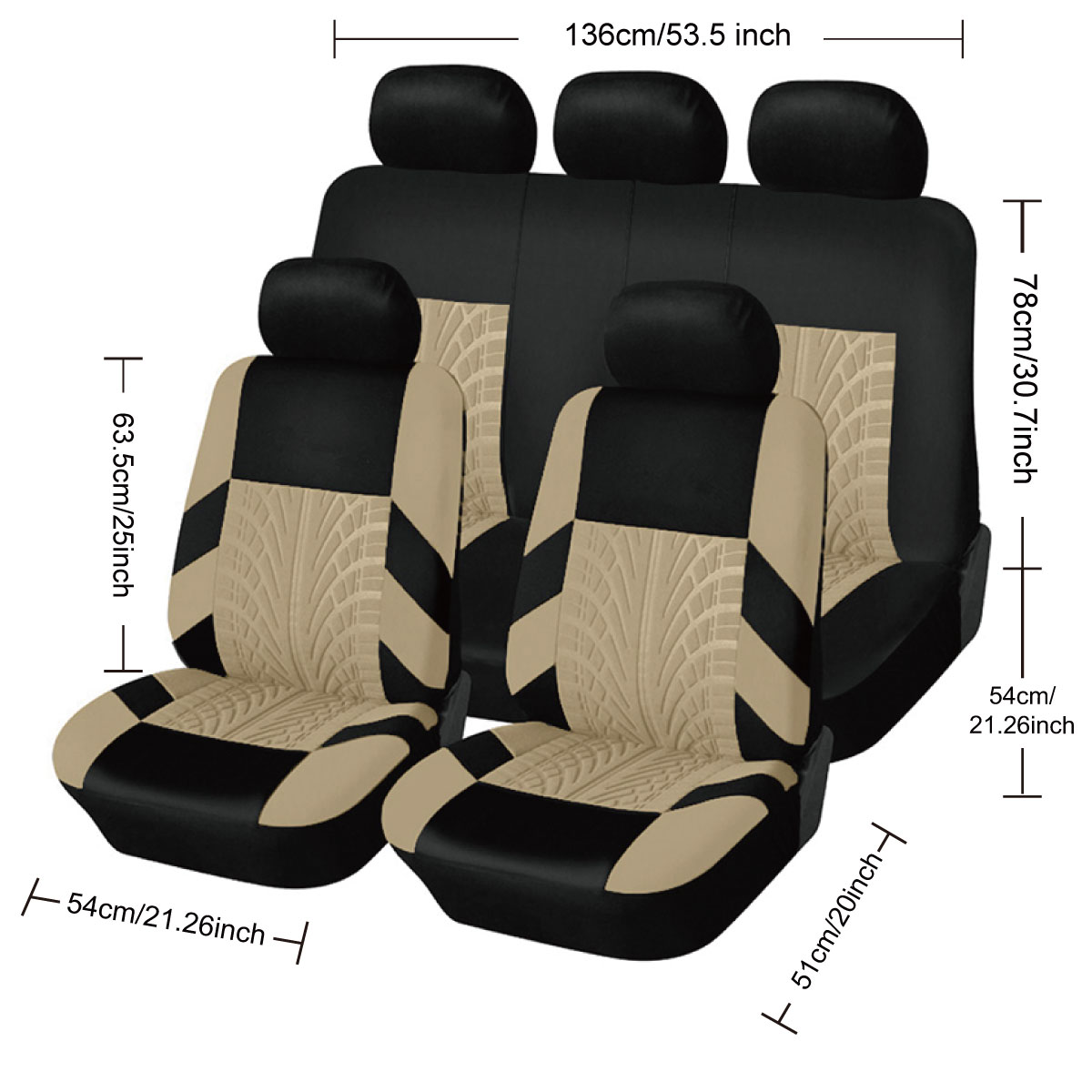 5-Seat Car Seat Cover Set, picture 6 of 9