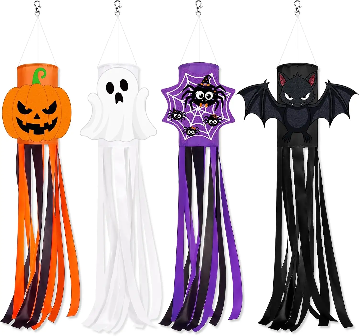 4 Pack Halloween Outdoor Decorations, Cute Hanging