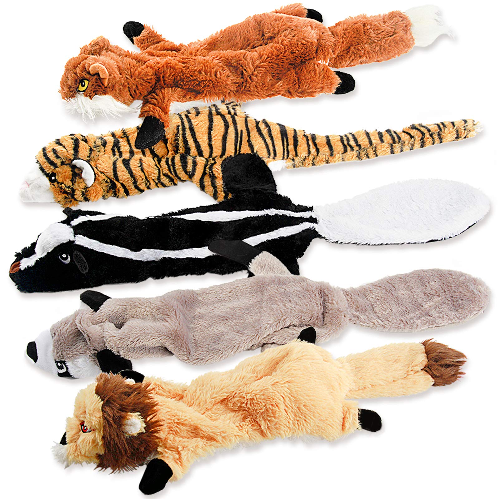 Dog Squeak Toys, No Stuffing Plush Dogs Chew Toy Bundle For Small Medium Large Breed Chewer Tough Durable Squeaky Pet Fetch Puppy Teething Chewing Interactive To Keep Them Busy Best Birthday Gift product image