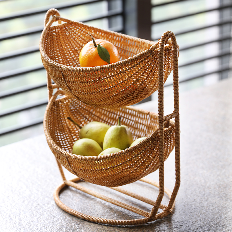 Title 2, Multi-layer Plastic Rattan Fruit Plate