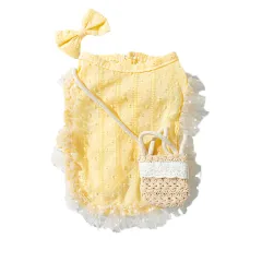 Dog Quiet Country Shoulder Bag, Small Dog On The Back Of The Feet, Ladylike Style Cat Pet Teddy Clothes - Yellow - View 1