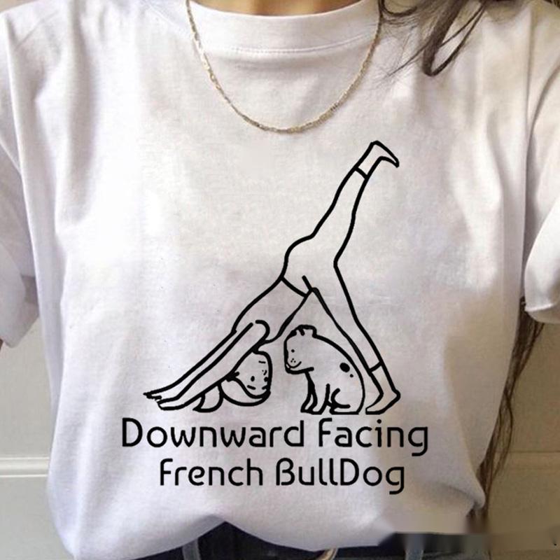 Title 10, T-shirt col rond femme, imprimé Love bouledogue...