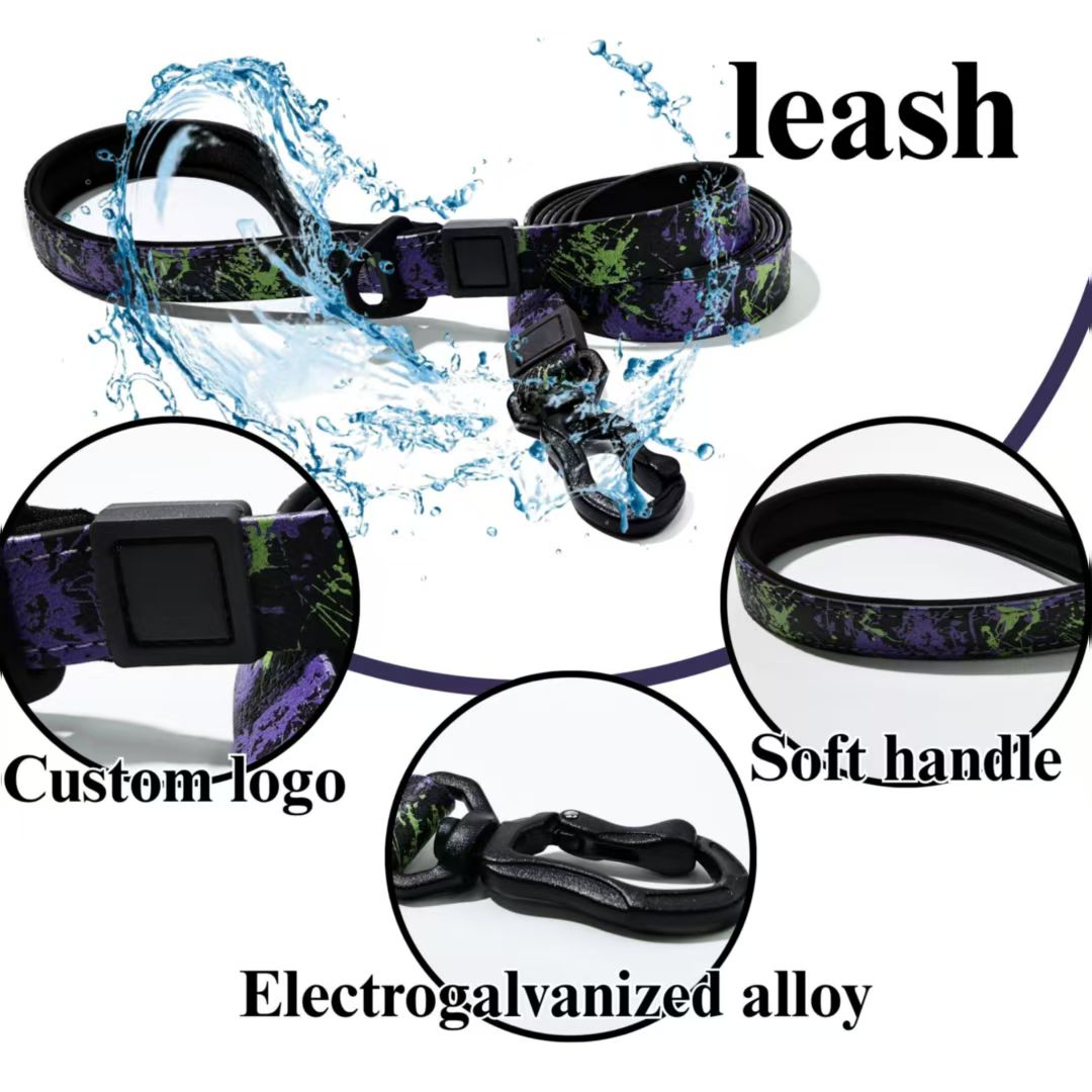 UV Printing Camouflage Embossed Pet Leash Set Is A Perfect Combination Of Style And Functionality Specially Designed For Pets' Outdoor Activities. Every Detail From Craftsmanship To Material 