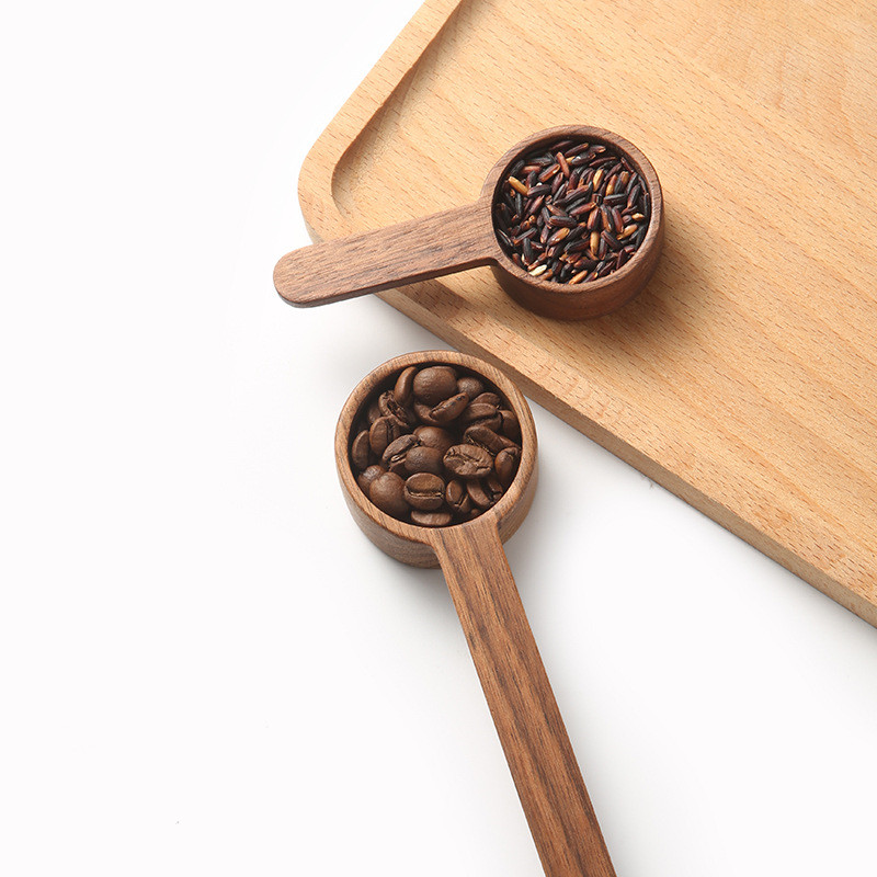 Title 5, Black Walnut Solid Wood Coffee Spoon With Short...