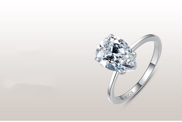 Luxury High Sense Ins Net Red Drop Ring