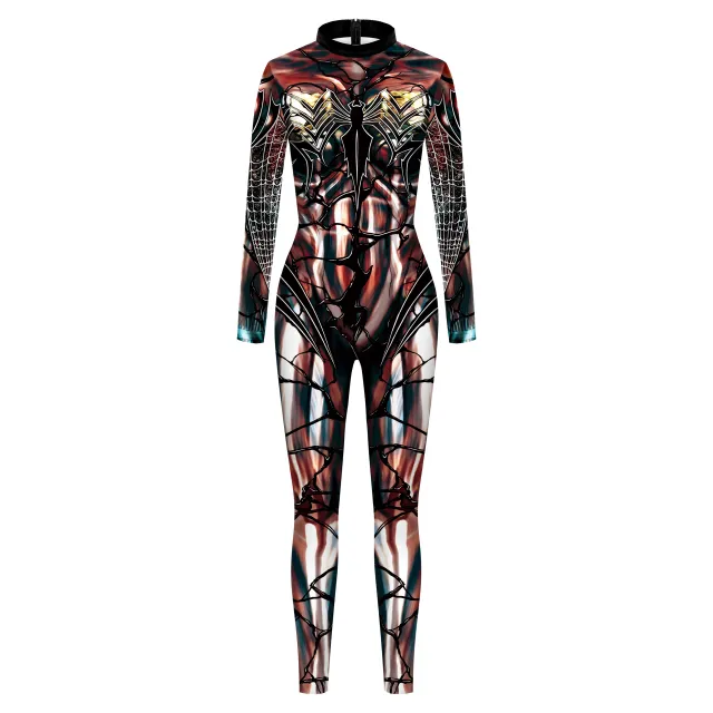 New Spider 3D Digital Printing Long Sleeve Jumpsuit B142220 Xl - Shop at LoveMi