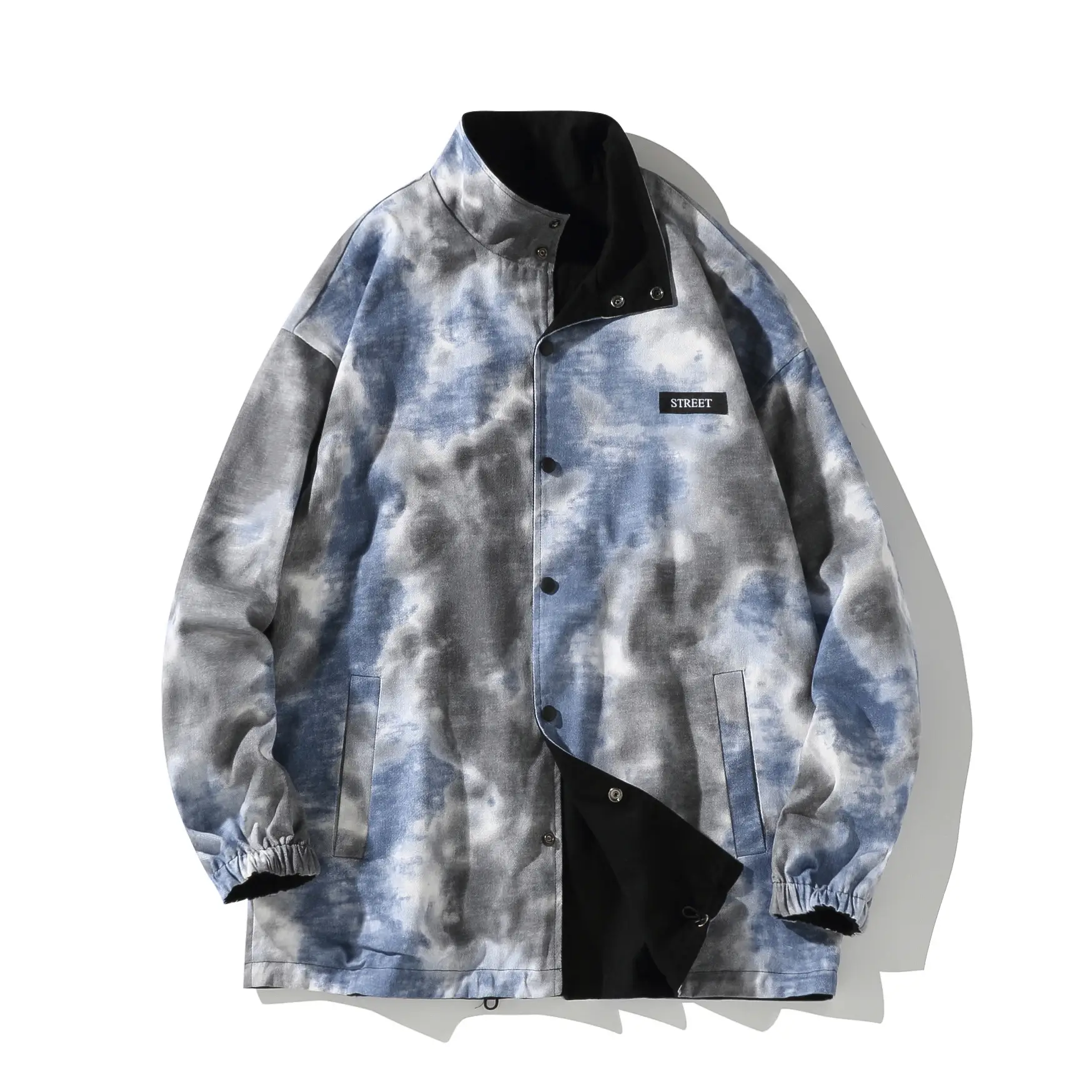 Both Sides Wear Bf Wind Tie-dye Jacket Jacket Baseball Uniform Autumn