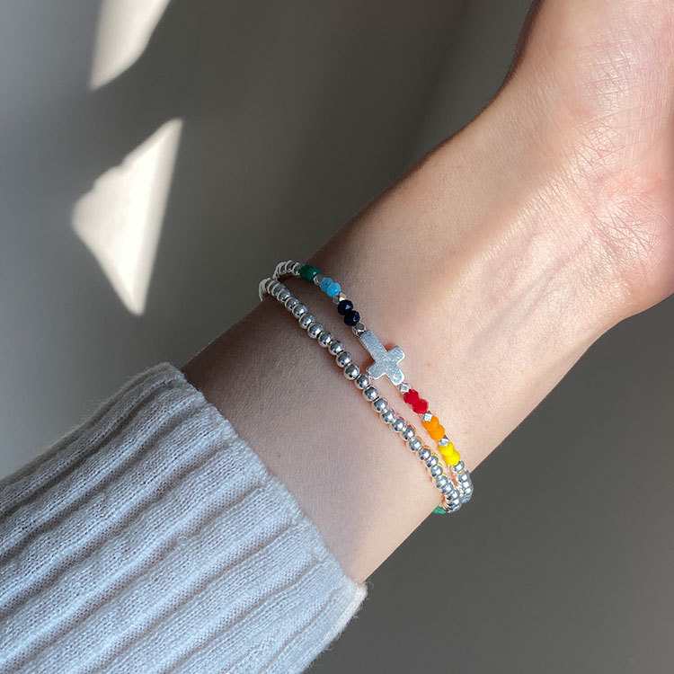 Title 2, Ganzkörper-Armband aus reinem 925er-Regenbogenk...