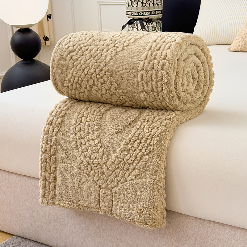 1PC Plush Throw Blanket, Soft Fuzzy Flannel Blanket, Cozy Warm Blanket For Bed Sofa Bedroom, All Season Use