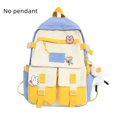 New Cute Female Student Backpack Large Capacity Travel Bag - Blue - View 1